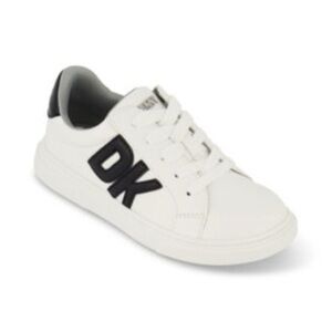 DKNY Kids White and Black Sneakers